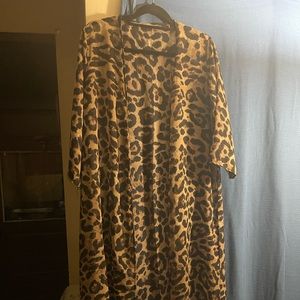 Leopard Sheer Duster! NWOT
